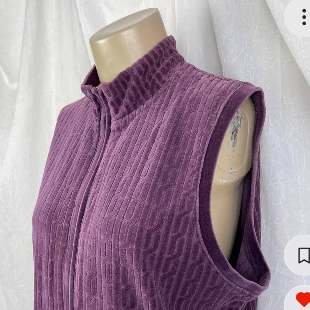 Vintage early 2000's velour vest by Amber Sun from Nordstrom - Picture 3 of 7